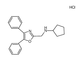 cyclopentyl-(4,5-diphenyl-oxazol-2-ylmethyl)-amine, monohydrochloride Structure