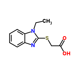 (1-ETHYL-1H-BENZOIMIDAZOL-2-YLSULFANYL)-ACETIC ACID Structure