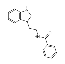 N-[2-(2,3-dihydro-indol-3-yl)-ethyl]-benzamide结构式