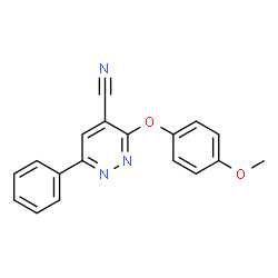 3-(4-Methoxyphenoxy)-6-phenyl-4-pyridazinecarbonitrile picture