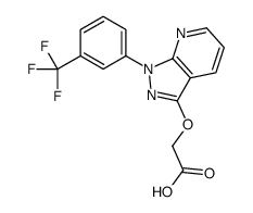 [[1-[3-(Trifluoromethyl)phenyl]-1H-pyrazolo[3,4-b]pyridin-3-yl]oxy]acetic acid Structure