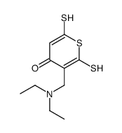 3-(diethylaminomethyl)-2,6-bis(sulfanyl)thiopyran-4-one结构式