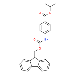 Benzoic acid, 4-[[(9H-fluoren-9-ylmethoxy)carbonyl]amino]-, 1-methylethyl ester (9CI)结构式