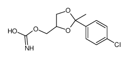 [2-(4-Chlorophenyl)-2-methyl-1,3-dioxolan-4-yl]methyl carbamate结构式