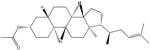 26,27-Dinor-5α-ergost-23-en-3β-ol acetate structure
