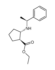 ethyl (1S,2S)-2-[(1'S)-phenylethyl]aminocyclopentane-1-carboxylate Structure