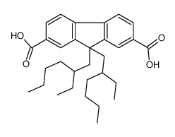 9,9-bis(2-ethylhexyl)fluorene-2,7-dicarboxylic acid Structure