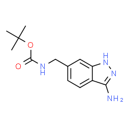 tert-butyl N-[(3-amino-1H-indazol-6-yl)methyl]carbamate structure