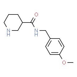 N-[(4-methoxyphenyl)methyl]piperidine-3-carboxamide结构式