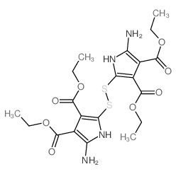 Tetraethyl 2,2-dithiobis(5-amino-1H-pyrrole-3,4-dicarboxylic acid)结构式