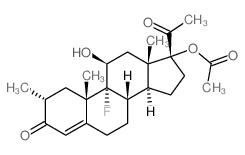 Pregn-4-ene-3,20-dione,17-(acetyloxy)-9-fluoro-11-hydroxy-2-methyl-, (2a,11b)- (9CI)结构式