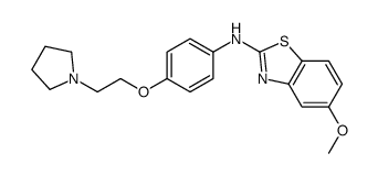 5-Methoxy-2-[4-[2-(1-pyrrolidinyl)ethoxy]anilino]benzothiazole结构式