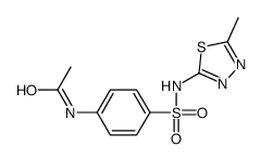 N-[4-[[(5-methyl-1,3,4-thiadiazol-2-yl)amino]sulphonyl]phenyl]acetamide结构式