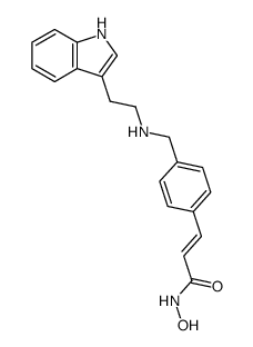 N-hydroxy-3-[4-[[[2-(1H-indol-3-yl)ethyl]-amino]methyl]phenyl]-(2E)-2-propenamide Structure