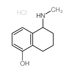 1-Naphthalenol,5,6,7,8-tetrahydro-5-(methylamino)-, hydrochloride (1:1)结构式