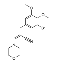 β-吗啉-α-(3,4-二甲氧基-5-溴苄基)丙烯腈结构式