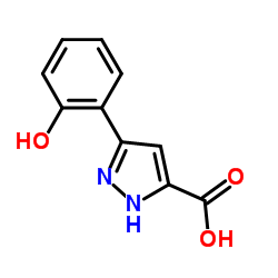 3-(2-Hydroxyphenyl)-1H-pyrazole-5-carboxylic acid结构式