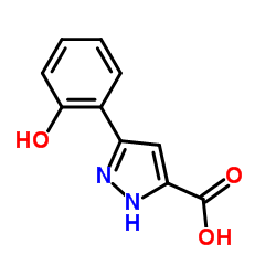 3-(2-Hydroxyphenyl)-1H-pyrazole-5-carboxylic acid structure