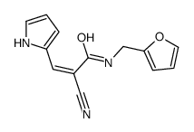 2-cyano-N-(furan-2-ylmethyl)-3-(1H-pyrrol-2-yl)prop-2-enamide结构式