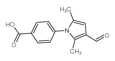 Benzoic acid,4-(3-formyl-2,5-dimethyl-1H-pyrrol-1-yl)- Structure