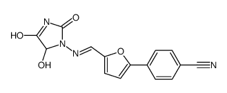 4-[5-[(E)-(5-hydroxy-2,4-dioxoimidazolidin-1-yl)iminomethyl]furan-2-yl]benzonitrile Structure