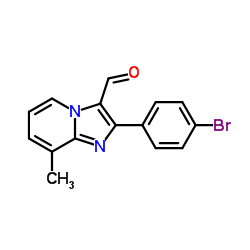 2-(4-BROMO-PHENYL)-8-METHYL-IMIDAZO[1,2-A]PYRIDINE-3-CARBALDEHYDE结构式