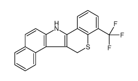 4-trifluoromethyl-6,13-dihydro-benzo[g]thiochromeno[4,3-b]indole结构式
