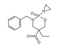 2-(aziridin-1-yl)-3-benzyl-5-ethyl-5-nitro-1,3,2λ5-oxazaphosphinane 2-oxide Structure