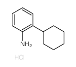 Benzenamine,2-cyclohexyl-, hydrochloride (1:1) Structure