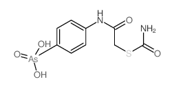 [4-[(2-carbamoylsulfanylacetyl)amino]phenyl]arsonic acid结构式