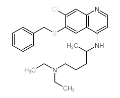 1,4-Pentanediamine,N4-[7-chloro-6-[(phenylmethyl)thio]-4-quinolinyl]-N1,N1-diethyl- Structure