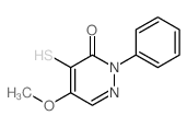 3(2H)-Pyridazinone,4-mercapto-5-methoxy-2-phenyl- structure