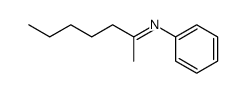 N-phenyl-(1-methylhexylidene)amine结构式