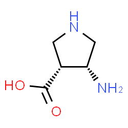 3-Pyrrolidinecarboxylicacid,4-amino-,(3R,4R)-(9CI) structure