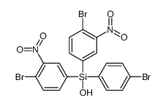 bis(4-bromo-3-nitrophenyl)-(4-bromophenyl)-hydroxysilane结构式