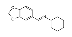 N-cyclohexyl-1-(4-iodo-1,3-benzodioxol-5-yl)methanimine Structure