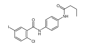 N-[4-(butanoylamino)phenyl]-2-chloro-5-iodobenzamide Structure