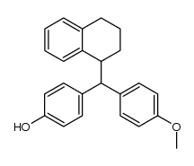 (4-methoxyphenyl)(4-hydroxyphenyl)(1,2,3,4-tetrahydronaphth-1-yl)methane结构式