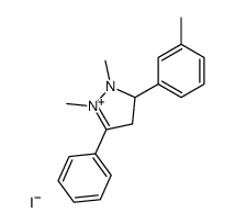 1,2-Dimethyl-5-phenyl-3-m-tolyl-3,4-dihydro-2H-pyrazol-1-ium; iodide Structure