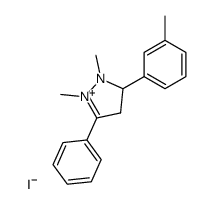 1,2-Dimethyl-5-phenyl-3-m-tolyl-3,4-dihydro-2H-pyrazol-1-ium; iodide结构式