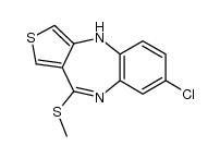 7-chloro-10-methylsulfanyl-4H-benzo[b]thieno[3,4-e][1,4]diazepine结构式