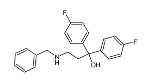 3-Benzylamino-1,1-bis-(4-fluoro-phenyl)-propan-1-ol结构式