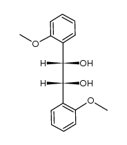 meso-1,2-bis(2-methoxyphenyl)ethane-1,2-diol结构式