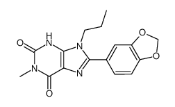 8-benzo[1,3]dioxol-5-yl-1-methyl-9-propyl-3,9-dihydro-purine-2,6-dione Structure