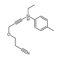 3-[3-[ethyl-(4-methylphenyl)silyl]prop-2-ynoxy]propanenitrile Structure