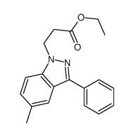 ethyl 3-(5-methyl-3-phenylindazol-1-yl)propanoate结构式