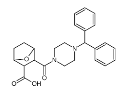 2-(4-benzhydrylpiperazine-1-carbonyl)-7-oxabicyclo[2.2.1]heptane-3-carboxylic acid结构式