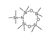 2,2,4,4,6,6,8,8-Octamethyl-7-trimethylstannanyl-[1,3,5,7,2,4,6,8]trioxazatetrasilocane Structure