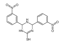 4,6-bis(3-nitrophenyl)-1,3,5-triazinane-2-thione结构式