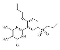 5,6-diamino-2-[5-(propane-1-sulfonyl)-2-propoxy-phenyl]-3H-pyrimidin-4-one Structure